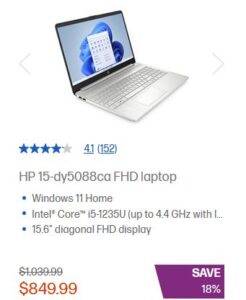 HP 15inch Core i5 1235U Laptop